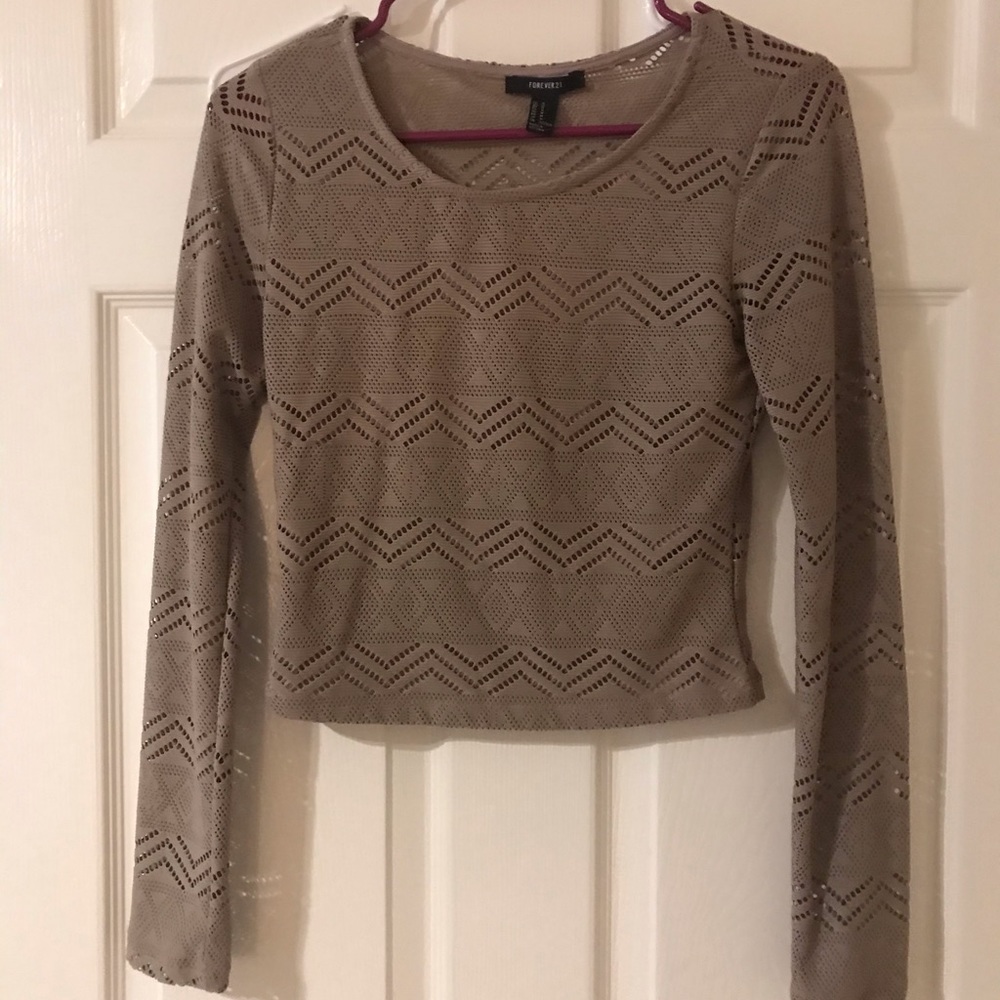 Tan crop top